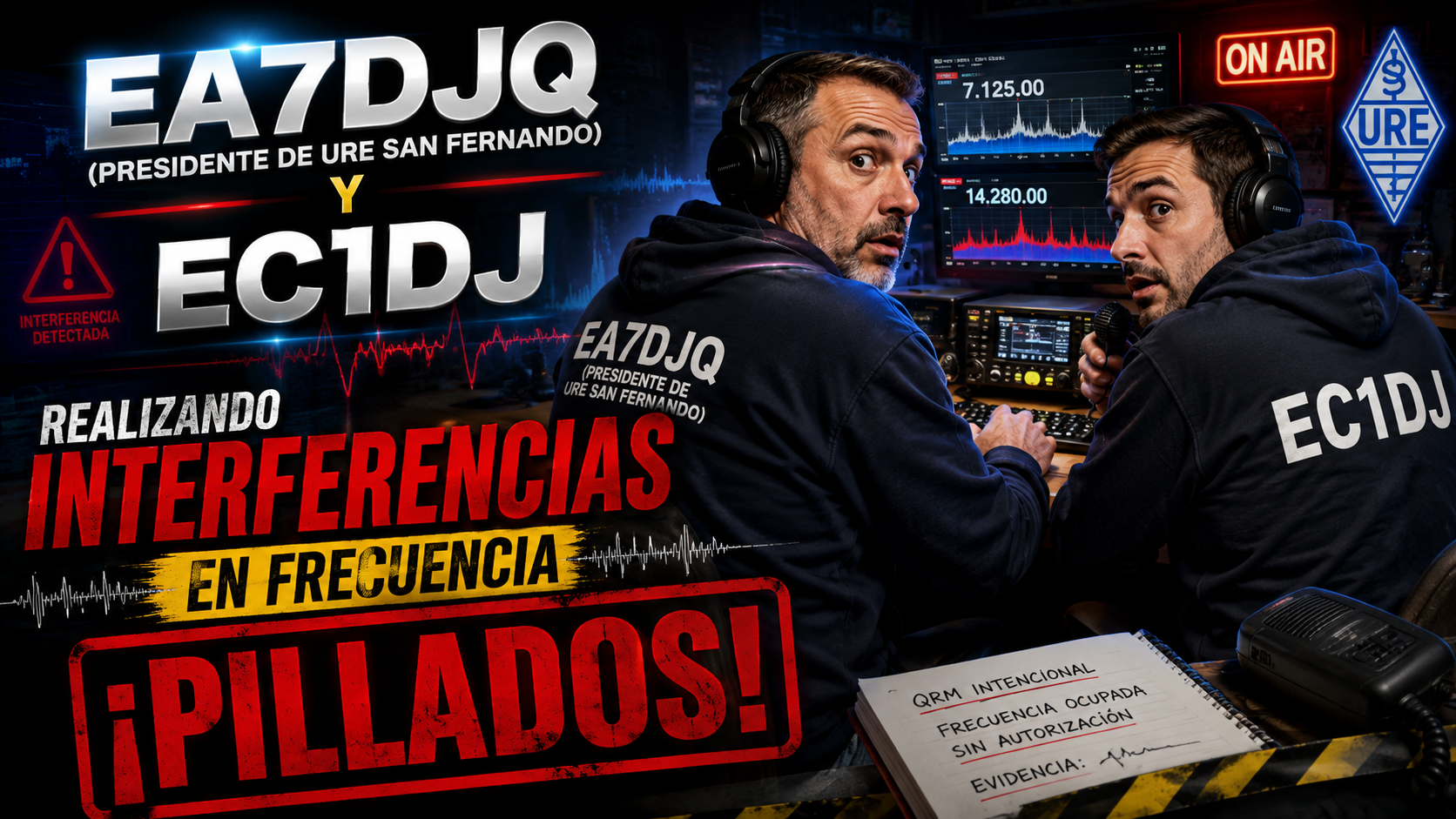 EA7DJQ y EC1DJ PILLADOS REALIZANDO INTERFERENCIAS